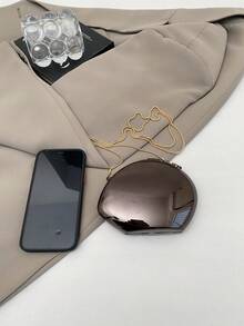 2025 New Arrival Niche Design Metal Acrylic Goose Egg Shaped Shoulder Crossbody Makeup Clutch Evening Bag, Fashion Small Bag Suitable For Dates, Formal Events, Parties - Multicolor - View 7