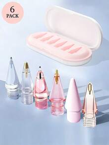 3/4/6-Pack Replacement Pencil Tips Compatible With Apple Pencil Pro/ 2nd Gen/ 1st Gen/USB C, Needle Pencil Tips With Case, Precise Control Tips Plastic/Metal IPencil Tips, IPad Pro Pencil Sets - Multicolor - View 15