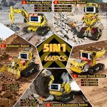 5-In-1 Programmable Robot Building Block Set For Age 6 7 8 9 10 11 12-14 With APP Or Remote Control And LED Display Screen STEM Educational Gift For Teen Boys And Girls 660PCSNot Only Can It Bring Enjoyment, But It Also Has Educational Value. - Multicolor - View 4
