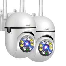 2NLF -1/2/3 Cámaras de segurida d WiFi de 1080P con visión nocturna de color completo, foco y sirena - Audio bidireccional, seguimiento de movimiento, 360° girar/levantar/zoomar para segurida d doméstica interior/exterior, compatible con Alexa, ideal para jóvenes, mayores y mascotas, segurida d interior | Sistema de segurida d moderno | Conectividad inalámbrica