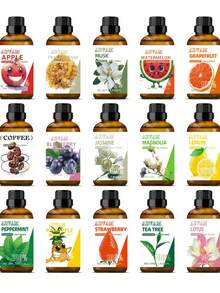 Fragrance Essential Oils For Diffusers Humidifier Car Aromatherapy Home Armatherapy Supplement Autumn Winter Candle Making -Fresh Peppermint, Jasmine, Musk, Magnolia,Pure Essential Oil - Perfect For Diffusers Humidifiers DIY Candles And Soap Making - Multicolor - View 3
