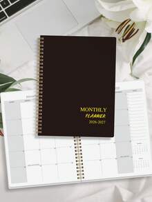 Trees B5 Minimalist Planner 2026-2027 - 2-Year Monthly Calendar Notebook, Suitable For Office, Home And Back To School Supplies - Black - View 7