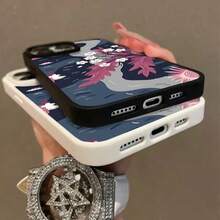 High-Quality Macaron Acrylic Magnetic Phone Case,Whispers of Spring A  Garden of Pink and Purple Magnetic Charging Phonecase Handy Case, Handy Cover For  11 12 13 14 15 16 17 17 Air 17 Pro 17 Pro Max Shock Resistant Protective Case - Blanco - Ver 7