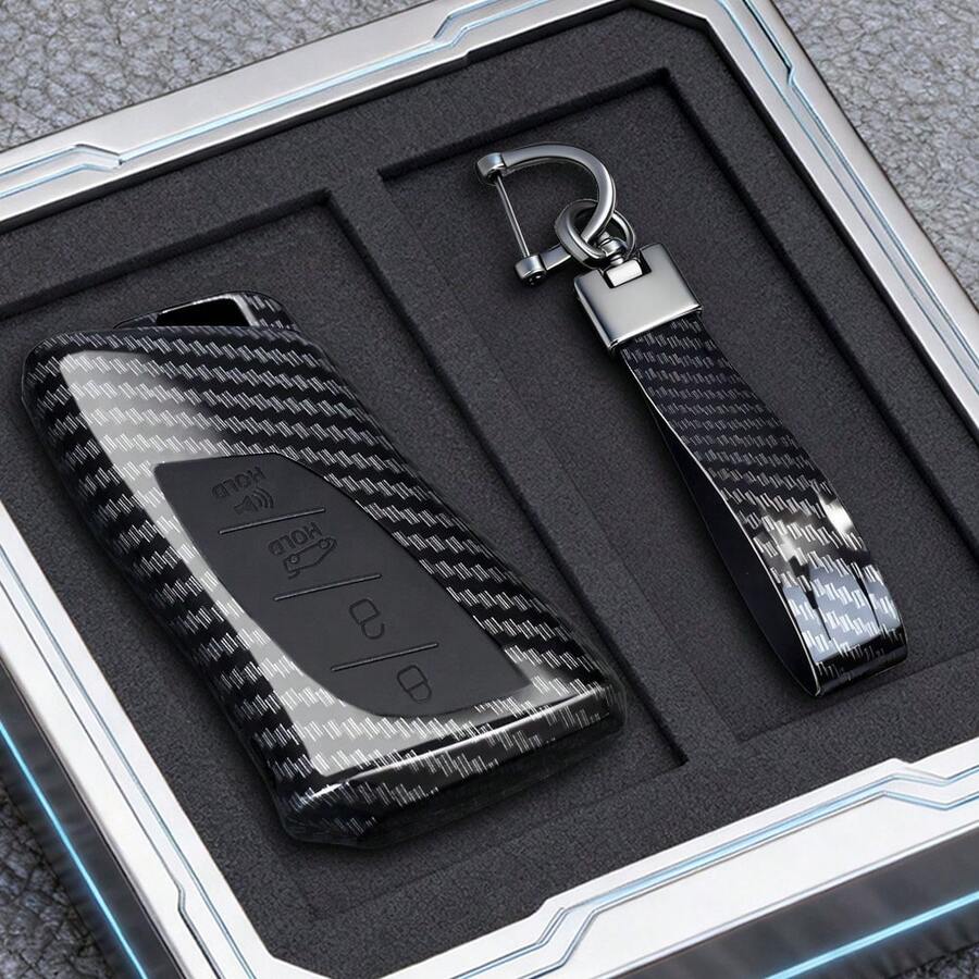 ABS Carbon Fiber Car Key Case Cover Shell Holder Keychain For Lexus UX250 UX260 Es Es350 UX200 UX250h ES200 ES300h ES350 US200 US260h 2018 - 2020 - Carbon Fiber Color - View 1