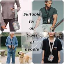 1pc Waterproof Nylon Card Holder Wristlet Wallet, Multi-Compartment Zipper Pouch With Keyring And ID Window, Suitable For Travel And Daily Use - Multicolor - View 7