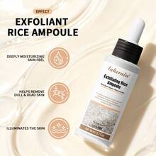 Lakerain 黑米白米去角质精华，细致毛孔，保湿烟酰胺精华，黑米温和洁面护理，滋养肌肤 - 彩色 - 查看 4