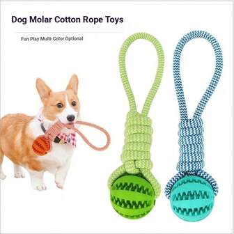 Juguete de pelota de cuerda trenzada para perros, juguete de rompecabezas para perros, dispensador de golosinas rellenable, adecuado para masticar, entrenar, buscar, tirar de la , juegos de recuperación, regalo de Navidad para Corgi, Poodle, Border Collie, razas de perros pequeños y grandes