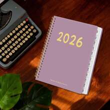 Planificador de Calendario para 2026 - Agenda De Planificacin De 12 Meses Con Encuadernacin En Espiral Planificador Diario 2026 - Para El Trabajo Acadmico Estudiantes Profesores Familia Hogar Col - Púrpura - Ver 9