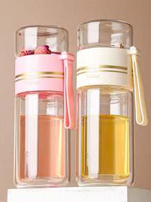 1个装批发耐热便携茶杯，带茶漏，不锈钢茶漏玻璃杯，男女通用 - 彩色 - 查看 8