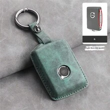 适用于沃尔沃 XC90 XC60 XC40 S60 S90 V90 和 Polestar 1 2 3 的高级汽车钥匙保护套 - 防刮保护壳，时尚毛绒表面，奢华设计，有效保护车钥匙，光滑亮泽，采用 PU 材质制成