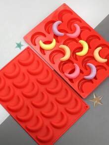 2pcs/1pc Silicone Moon & Round Shaped Molds - Perfect For Creative Chocolate And Candy Making. Silicone Candy Molds, Reusable Chocolate Molds, Silicone Material, Baking Tools, Kitchen Molds, Moon Shaped Mold, Round Mold, Cooking Accessories - Multicolor - View 5