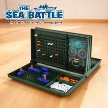 [Interactive Table Game] 2 Player Black Ship Sea Ship Interactive Strategy Table Set | Teenager Interesting Board Family Strategy Gift - Multicolor - View 2