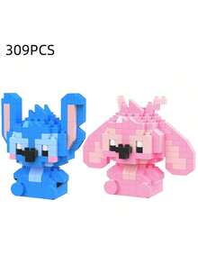 6cm High Brick Building Blocks, Mickey Mouse, Nick, Stitch Cute Mini Desktop Decor, Teenage Toys, Room Decoration, Anime Cartoon, Holiday Gift, Birthday Gift, Halloween, Christmas - Multicolor - View 11