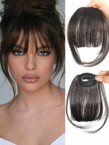 人造空气刘海夹式接发假发片女士夹式前刘海 - 彩色 - 查看 11