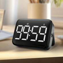 Multi-Functional Black Timer - Precise Stopwatch Ideal For Postgrad Exam Prep, Kids' Time Management & Kitchen Tasks. Suits Students' Homework & Daily Timing, Simplifies Efficient Time Tracking. - Black - View 1