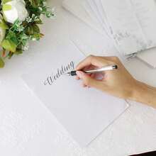 130pcs Kraft Paper Envelopes, Pre-Folded Kraft Paper Envelope Liners, Suitable For 5x7 Inch Invitations, Clear Unprinted Wedding Invitation Envelopes, Suitable For Weddings, Baby Showers, Birthday Invitations - Transparent - View 5
