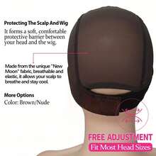 Non-Slip Adjustable Wig Grip Cap Suitable For Both Women And Men, Providing A Secure Hold For Lace Front Wigs And Various Hairpieces. Designed With A Headband For Enhanced Stability While Maintaining Comfort. Reusable And Easy To Adjust To Fit Different Head Sizes. Made With Breathable, High-Quality Material For Ventilation And All-Day Wear Without Discomfort. Ideal For Daily Use, Photography, Stage Performances, Or Party Styling. Sleek And Durable Design Allows Easy Wearing And Maintenance, Making It A Practical Accessory For Wig Enthusiasts, Stylists, And Everyday Hair Management, Combining Functionality And Aesthetic Appeal. - 黑色 - 查看 8