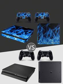 1 Set de Pegatina protectora impresa para consola de juegos delgada, resistente al agua y a los arañazos - Multicolor - Ver 8