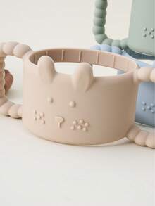 1pc Silicone Rabbit Shaped Narrow Straw Bottle Handle, Easy Grip Bottle Holder