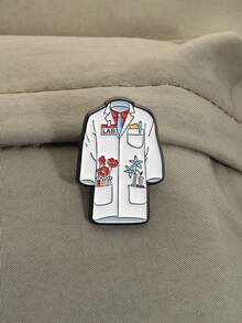 1入白色外套胸針，男女皆可日常佩戴，作為服裝或包裝飾品，設計有醫生/科學家/教授譽章 - 白色 - 查看 9