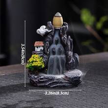 1 pieza Quemador de incienso de resina alpina, un quemador de incienso creativo y elegante con un efecto hipnotizante de flujo de humo, perfecto para la decoración del hogar y los acentos de aromaterapia - Multicolor - Ver 10