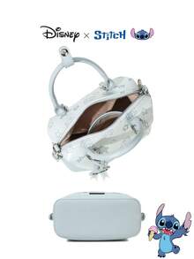 Disney 官方授权史迪奇联名款吊饰及史迪奇印花波士顿包 - 卡通印花单肩包，休闲时尚手提包，生日礼物 - 彩色 - 查看 6