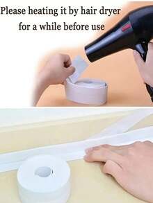 1 Roll Self-Adhesive Waterproof & Antibacterial Sealing Tape For Kitchen And Bathroom, Suitable For Sinks, Bathtubs, Toilets, Wall Corner Decoration, Stickers, Wall Decals, Vinyl Decals, Used For Home Decoration, Spring Decoration Supplies, Refresh Your Home, LAMA Decorative Stickers, Can Be Used As Birthday And Graduation Gifts, Kitchen & Bathroom Self-Adhesive Sealing Tape, Bathroom Waterproof Moisture-Proof Tape, Kitchen Sink Caulk Strip, Kitchen & Bathroom Sink Gap Sealing Strip, Toilet Seat Sealing Strip, Wall Corner Sealing Strip, White Sealing Tape For Bathroom And Kitchen, White Self-Adhesive Sealing Strip For Bathroom Sealing, Bathtub Edge Sealing Tape, Toilet Adhesive Tape, Kitchen Countertop Tape (1 Inch * 5 Feet) - trắng - Xem 9