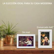 Juego de 5 marcos de fotos, imgenes de exhibicin, marcos de fotos de galera de pared 12. 17.78 5x7 pulgNegro - 12.7 x 17.78 cm (5x7 pulg)-Blanco - Ver 4