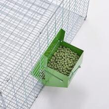 金属兔子喂食器，小型动物喂食器，可悬挂或放置于地面 - 綠色 - 查看 8