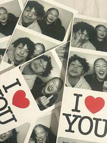 个性化照相亭照片打印、婚礼照相亭卡片、婚礼装饰、婚礼、结婚礼物、书签、情人节礼物、情侣照、定制照片条、个性化照相亭家庭照片纪念品、装饰 - 彩色 - 查看 7