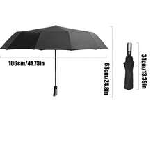 1pc 10-Rib Automatic Umbrella, Gift Umbrella, Business Vinyl Sunshade Folding Umbrella