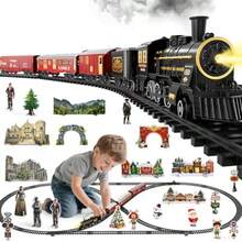 Juego de tren para niños de 4 a 8 años juguete de tren electrico con sonido realista luces y humo para debajo del arbol de Navidad modelo de trenes para niños de 3 4 5 6 7 8 añosToque real, tren genial - Multicolor - Ver 2