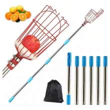 Recogedor de Frutas Harvester - Herramienta de Alto Alcance para Manzanas, Naranjas, Aguacates, Nueces, Limones y Mangos - Estructura Metálica Duradera - 2,4 millones - Ver 1