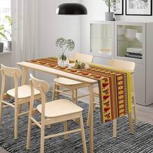1PC African Table Runner,Traditional African Colorful Retro Patterns Table Cloth, Kitchen Dining Table Runnersk, Fireplace Decoration, Made Of Thick, Durable, And Wrinkle-Resistant Polyester Fabric, 13x72 Inch And 13x48 Inch,  Washable Table Cloth Dresser Scarves For Party Wedding Birthday Holiday - Đỏ châu Phi-2 - Xem 3
