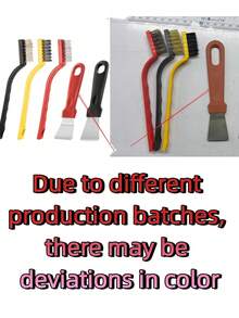 5入組清潔用刷子組（適用於瓦斯爐）,可清潔油污和灰塵,包括刮削器、鋼絲刷、間隙刷和煙道刷