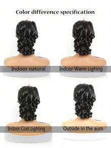 Ekstensi Rambut Ekor Kuda Pendek Keriting dengan Tali Serut, Potongan Rambut Sintetis Jepit, Elegan untuk Pemakaian Sehari-hari, Aksesori Rambut - MultiWarna - View 8