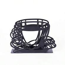 Modern Minimalist Dining Napkin Holder, Tea Pot & Coffee Cup Shaped High-End Restaurant Tissue Paper Dispenser - Black Coffee Cup & Paper Noodle Holder - View 4