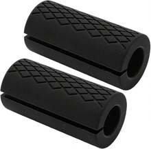 DAUZ Empu?aduras de Barra, Excelente Resistencia, Mejora la Estimulación Muscular, Material de Silicona, Empu?aduras de Barra Gruesas para Ejercicio, Fitness, Levantamiento de Pesas - negro - Ver 1