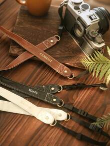 Personalized Retro Camera Strap - Customizable Name/Initial, Gold Letter Engraving, Quick-Release PU Leather Strap, Suitable For DSLR/Mirrorless/Film Cameras, Crossbody/Shoulder/Neck Strap - Photographer Gift, Unisex (Birthday, Anniversary), Professional Camera Strap, Exquisite Accessory, Handcrafted - Multicolor - View 7