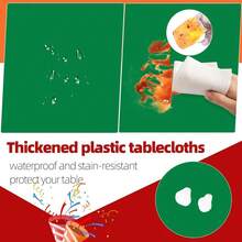 Green 6 Pack Plastic Table Cloth 84\, Disposable Round Tablecloth Table Cover, Plastic Tablecloths For Parties,Round,Green - Green - 查看 4