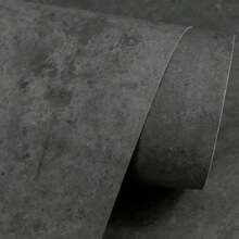 1PC, Dark Gray Concrete Cement Wallpaper, For Home Decoration, Self-Adhesive Wallpaper For Refurbishing Cabinets, Tables, Chairs And Room Backgrounds - Multicolor - View 2