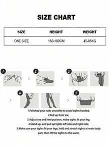 1 Pair Vertical Striped High Elasticity Mesh Leggings, Sexy Skinny Tights, Gothic Punk Style - Black - View 3