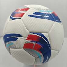 Professional 5-Star Match Quality Durable PU World Cup Soccer Ball, Seamless Design, Suitable For Adult Competition - Blue and White - View 3