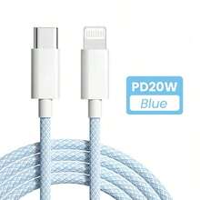 USB-C To Lightning Fast Charging Cable, PD Power Adapter Cable With USB Type-C Male/Female Interface, High-Speed Data Transfer (Compatible With Samsung Android Smartphones And Most Devices), Durable Nylon Braided Cable, Compatible With Iphone 14/13/12/11 Pro Max XR XS X 8 7 6 Plus SE Compatible With Iphone 17, 17 Pro Max, 16, 16 Plus, 16 Pro, 16 Pro Max,Compatible With , Compatible With OnePlus Charger Travel - Multicolor - View 4