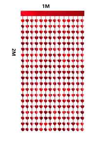 1/2/3/4/5 Pcs Valentine's Day Heart Shaped String Curtain, Wedding Party Background Decor - Multicolor - View 5