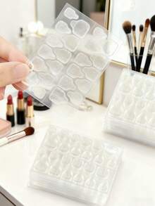 2400片/100张果冻凝胶美甲贴纸,超薄美甲贴纸,透明双面胶美甲贴纸,可重复使用,用于美甲装饰,适用于按压式美甲贴片,美甲贴纸套装,DIY美甲贴纸 - 彩色 - 查看 7