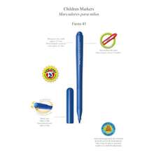 Marcadores con 12 Plumones de Diferentes Colores, presentados en un prctico estuche de cartn, para mantener los plumones organizados y transportarlos fcilmente - Multicolor - Ver 4