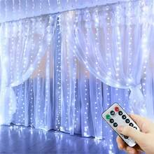USB Powered Decorative Curtain String Lights, 8 Lighting Modes, Remote Control, Suitable For Valentine's Day, Eid Al-Fitr, Christmas, Weddings, Parties, Birthdays, New Year Decoration