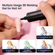 NEUZOJIT 3D Gel - Nail Art Modeling Gel, Suitable For Nail Design Autumn And Winter DIY Nail Art For Painting, Molding, Sculpting And Halloween Decoration - Gel làm móng - Xem 2
