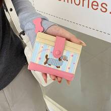 新款腊肠犬钱包 大容量短款钱包 可爱零钱包 生日礼物 女士钱包 迷你钱包 小钱包 可爱钱包 女士钱包 旅行必备证件夹 身份证夹 - 彩色 - 查看 1